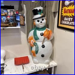 Vintage 1995 40 TPI Snowman Christmas Wreath Blow Mold