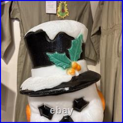 Vintage 1995 40 TPI Snowman Christmas Wreath Blow Mold