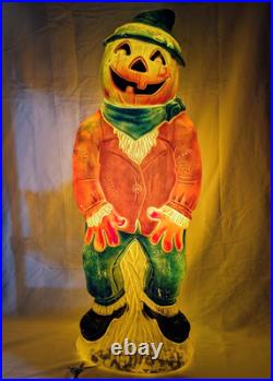 Vintage 1995 Empire 34 Pumpkin Head Scarecrow Lighted Halloween Blow Mold
