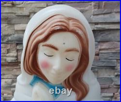 Vintage 1995 Empire Lighted Nativity Blow Mold Mary 26.5 Tall