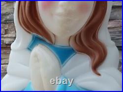 Vintage 1995 Empire Lighted Nativity Blow Mold Mary 26.5 Tall