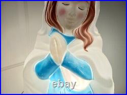 Vintage 1995 Empire Lighted Nativity Blow Mold Mary 26.5 Tall