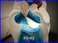 Vintage 1995 Empire Lighted Nativity Blow Mold Mary 26.5 Tall