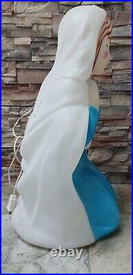 Vintage 1995 Empire Lighted Nativity Blow Mold Mary 26.5 Tall