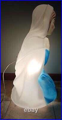 Vintage 1995 Empire Lighted Nativity Blow Mold Mary 26.5 Tall