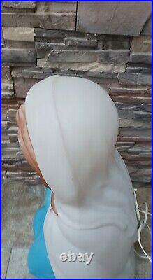 Vintage 1995 Empire Lighted Nativity Blow Mold Mary 26.5 Tall