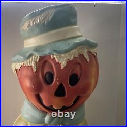 Vintage 1995 Empire Pumpkin Scarecrow Blow Mold 33 Lighted Working