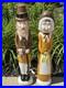 Vintage 1996 Union Products Pilgrim Pair Man & Woman LIGHTED Blow Molds 34