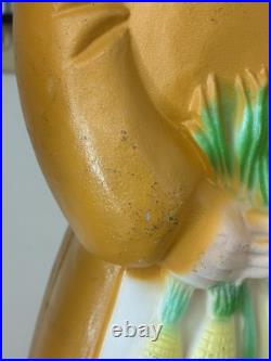 Vintage 1996 Union Products Pilgrim Pair Man & Woman LIGHTED Blow Molds 34