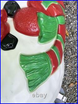 Vintage 1997 Grand Venture 38 Snowman Blow Mold With Red and Green Scarf