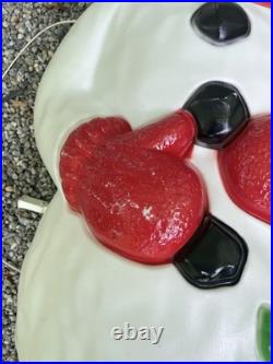 Vintage 1997 Grand Venture 38 Snowman Blow Mold With Red and Green Scarf