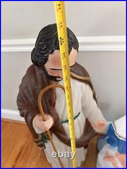 Vintage 1997 Mary Joseph Blow Mold Christmas Nativity Yard Decor TPI Plastics