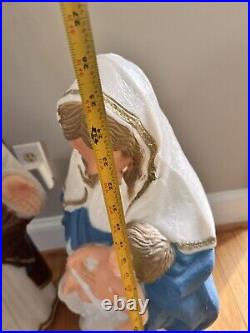 Vintage 1997 Mary Joseph Blow Mold Christmas Nativity Yard Decor TPI Plastics