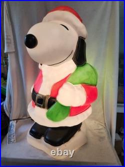 Vintage 1999 Christmas Blow Mold 32 Santa's Best Snoopy Peanuts Lighted RARE