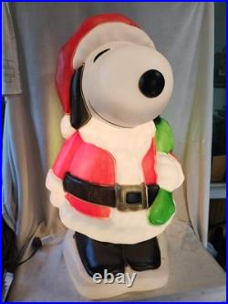Vintage 1999 Christmas Blow Mold 32 Santa's Best Snoopy Peanuts Lighted RARE