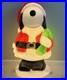 Vintage 1999 Santa’s Best Snoopy Peanuts Christmas Blow Mold 32 Tall Original
