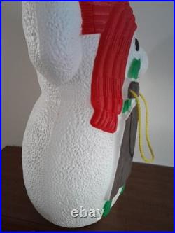 Vintage 2000 TPI Christmas Lighted Snowman with Sled Blow Mold 40 Tall READ Vintage 2000 TPI Christmas Lighted Snowman with Sled Blow Mold 40 Tall READ