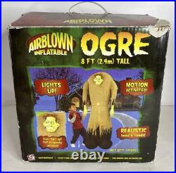 Vintage 2005 Gemmy Airblown Inflatable Ogre 8 Foot Monster Works