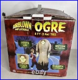 Vintage 2005 Gemmy Airblown Inflatable Ogre 8 Foot Monster Works