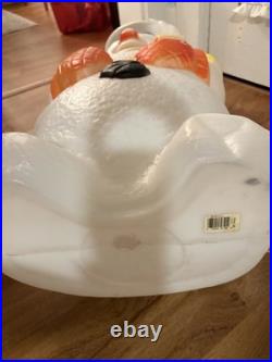 Vintage 31 Poloron Snowman Christmas Yard Blow Mold Lighted with Cord