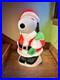 Vintage 32 Santa’s Best Snoopy Santa Peanuts Blow Mold Christmas Decoration