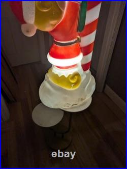 Vintage 34 General Foam Santa Elf Mailbox Post Christmas Blow Mold Decor