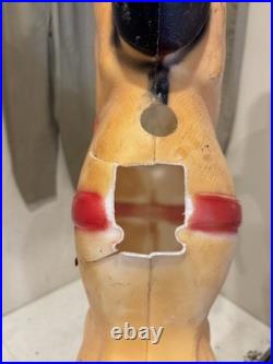 Vintage 34 Santa Reindeer Blow Mold For Santa Sleigh Reindeer