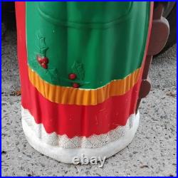 Vintage 37 Tpi Mrs. Claus Holding Lantern Christmas Blow Mold Light Yard Decor