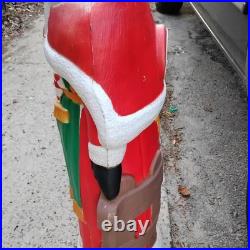 Vintage 37 Tpi Mrs. Claus Holding Lantern Christmas Blow Mold Light Yard Decor