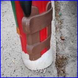 Vintage 37 Tpi Mrs. Claus Holding Lantern Christmas Blow Mold Light Yard Decor