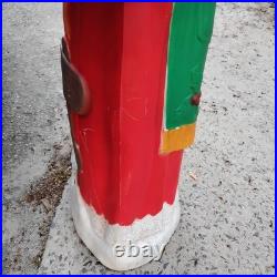 Vintage 37 Tpi Mrs. Claus Holding Lantern Christmas Blow Mold Light Yard Decor