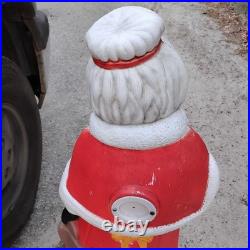 Vintage 37 Tpi Mrs. Claus Holding Lantern Christmas Blow Mold Light Yard Decor