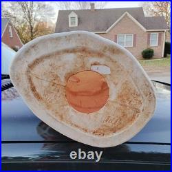 Vintage 37 Tpi Mrs. Claus Holding Lantern Christmas Blow Mold Light Yard Decor