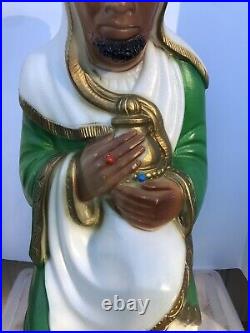 Vintage 3 WISE MEN Three Kings Blow Mold Christmas Nativity withNew Light Kits