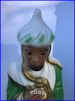 Vintage 3 WISE MEN Three Kings Blow Mold Christmas Nativity withNew Light Kits