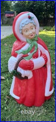 Vintage 40 Santa's Best Mrs. Santa Claus Lighted Christmas Blow Mold RARE Vintage 40 Santa's Best Mrs. Santa Claus Lighted Christmas Blow Mold RARE