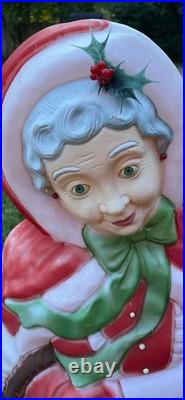Vintage 40 Santa's Best Mrs. Santa Claus Lighted Christmas Blow Mold RARE Vintage 40 Santa's Best Mrs. Santa Claus Lighted Christmas Blow Mold RARE
