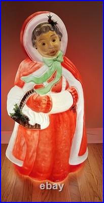 Vintage 40 Santa's Best Mrs. Santa Claus Lighted Christmas Blow Mold RARE Vintage 40 Santa's Best Mrs. Santa Claus Lighted Christmas Blow Mold RARE