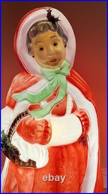 Vintage 40 Santa's Best Mrs. Santa Claus Lighted Christmas Blow Mold RARE Vintage 40 Santa's Best Mrs. Santa Claus Lighted Christmas Blow Mold RARE