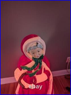 Vintage 40 Santas Best Mrs. Claus Lighted Blow Mold Christmas Decor SOME DAMAGE