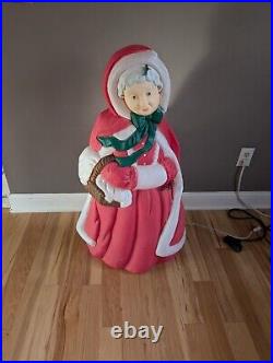 Vintage 40 Santas Best Mrs. Claus Lighted Blow Mold Christmas Decor SOME DAMAGE