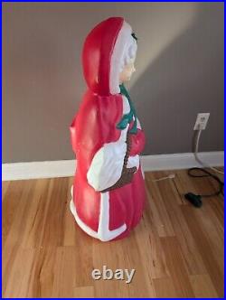 Vintage 40 Santas Best Mrs. Claus Lighted Blow Mold Christmas Decor SOME DAMAGE