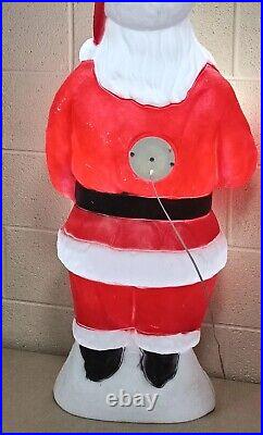 Vintage 41 Empire Lighted Blow Mold Santa Claus With Stocking EUC