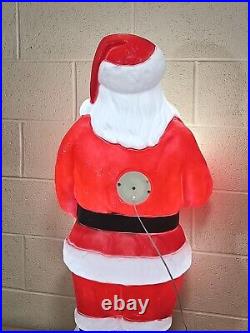 Vintage 41 Empire Lighted Blow Mold Santa Claus With Stocking EUC