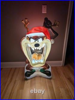 Vintage 41 Santa's Best Taz Tasmanian Christmas Santa Blow Mold Rare READ