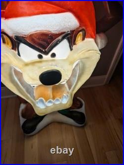 Vintage 41 Santa's Best Taz Tasmanian Christmas Santa Blow Mold Rare READ