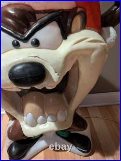 Vintage 41 Santa's Best Taz Tasmanian Christmas Santa Blow Mold Rare READ Vintage 41 Santa's Best Taz Tasmanian Christmas Santa Blow Mold Rare READ