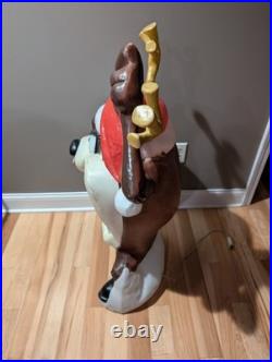 Vintage 41 Santa's Best Taz Tasmanian Christmas Santa Blow Mold Rare READ