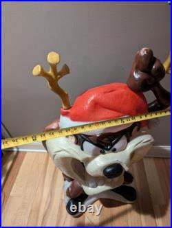 Vintage 41 Santa's Best Taz Tasmanian Christmas Santa Blow Mold Rare READ Vintage 41 Santa's Best Taz Tasmanian Christmas Santa Blow Mold Rare READ