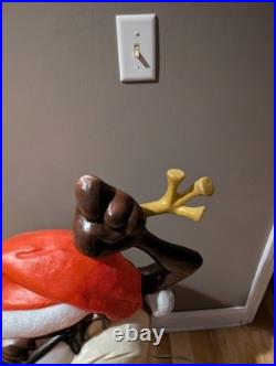 Vintage 41 Santa's Best Taz Tasmanian Christmas Santa Blow Mold Rare READ Vintage 41 Santa's Best Taz Tasmanian Christmas Santa Blow Mold Rare READ